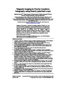 Magnetic imaging by Fourier transform holography ... - OSA Publishing