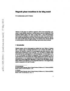 Magnetic phase transitions in the Ising model