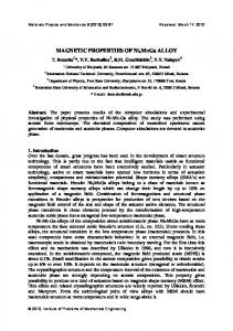 MAGNETIC PROPERTIES OF Ni2MnGa ALLOY