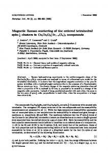 Magnetic Raman scattering of the ordered ... - Niels Bohr Institutet