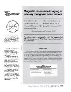 Magnetic resonance imaging of primary malignant bone tumors.