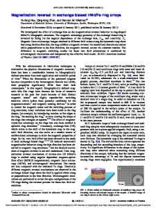 Magnetization reversal in exchange biased IrMn/Fe ring arrays