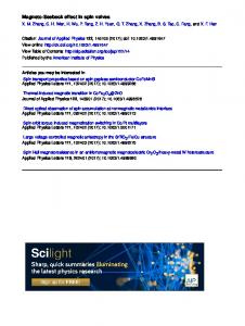 Magneto-Seebeck effect in spin valves