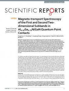 Magneto-transport Spectroscopy of the First and