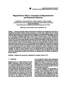 Magnetoelectric Effect in Composites of ... - Springer Link