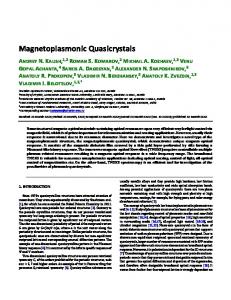 Magnetoplasmonic Quasicrystals - arXiv