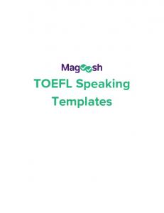 Magoosh TOEFL Speaking Templates
