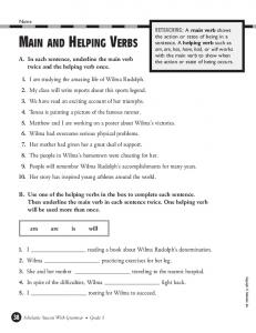 MAIN AND HELPING VERBS