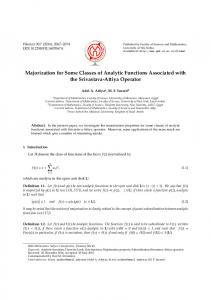 Majorization for Some Classes of Analytic Functions Associated with