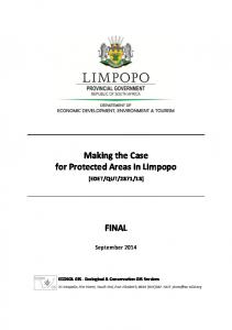 Making the Case for Protected Areas in Limpopo FINAL