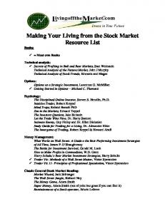 Making Your Living from the Stock Market Resource List