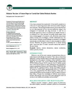 Malaria Vaccine - Semantic Scholar