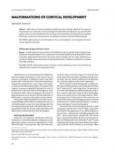 malformations of cortical development