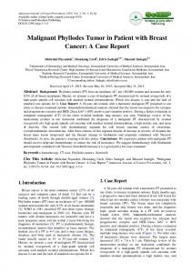 Malignant Phyllodes Tumor in Patient with Breast Cancer: A Case ...