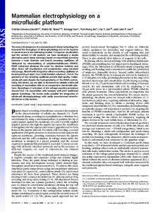 Mammalian electrophysiology on a microfluidic ... - Semantic Scholar