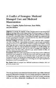 Managed Care and Medicaid - Europe PMC