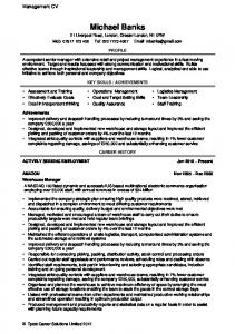 Management CV - Epcot Career Solutions