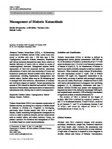 Management of Diabetic Ketoacidosis