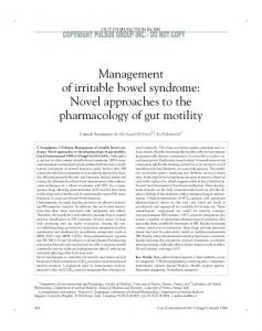 Management of irritable bowel syndrome: Novel ... - Hindawi