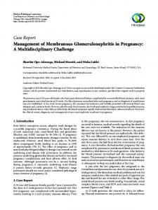 Management of Membranous Glomerulonephritis in Pregnancy: A ...