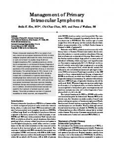 Management of primary intraocular lymphoma - Springer Link