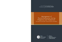 Management of Thyroid dysfunction during pregnancy and postpartum