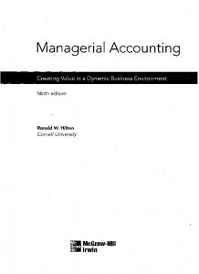 Managerial Accounting