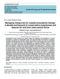 Managing mangroves for coastal ecosystems ... - Academic Journals