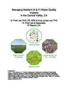 Managing Nutrient (N & P) - G. Fred Lee & Associates