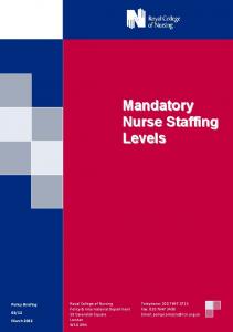 Mandatory nurse staffing levels (2012)