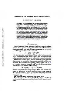 Manifolds of Hilbert space projections - arXiv