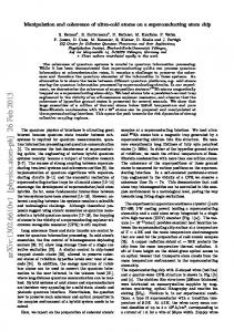 Manipulation and coherence of ultra-cold atoms on a superconducting ...