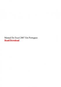 Manual De Excel 2007 Em Portugues