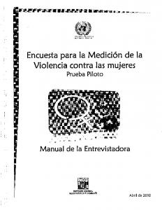 Manual de la entrevistadora