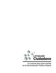 Manual de lenguaje ciudadano