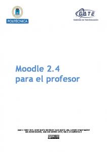 Manual de Moodle 2.4. para el profesor