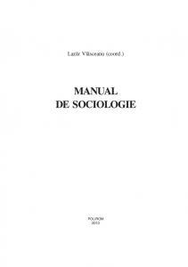 MANUAL DE SOCIOLOGIE