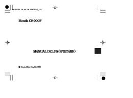 MANUAL DEL PROPIETARIO Honda CB900F