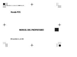 MANUAL DEL PROPIETARIO Honda PCX