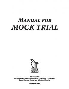 Manual for Mock Trial