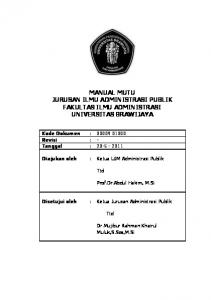 MANUAL MUTU JURUSAN ILMU ADMINISTRASI PUBLIK ...