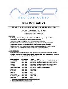 Manual - Neo ProLink v2 - Neo Car Audio