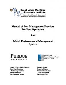 Manual of Best Management Practices For Port Operations And ...