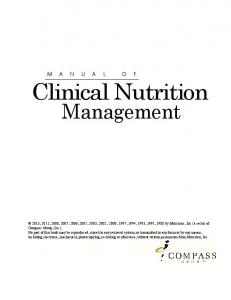 Manual of Clinical Nutrition