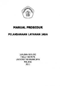 MANUAL PROSEDUR DAN INSTRUKSI KERJA