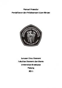 Manual Prosedur Pendaftaran dan Pelaksanaan Ujian Skripsi ...