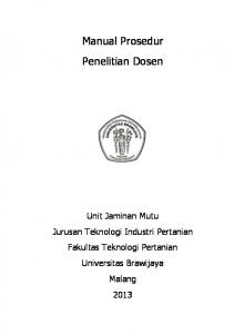 Manual Prosedur Penelitian Dosen