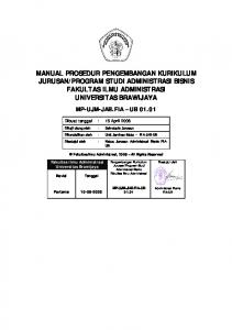 Manual Prosedur Pengembangan Kurikulum - Universitas Brawijaya