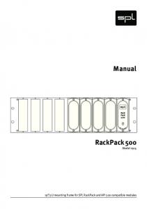 Manual RackPack 500 - spl.info