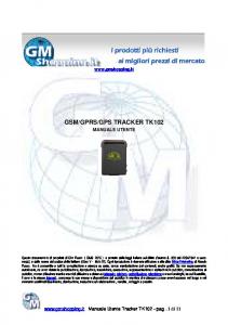 Manuale utente TK102 - Global Marketing srl